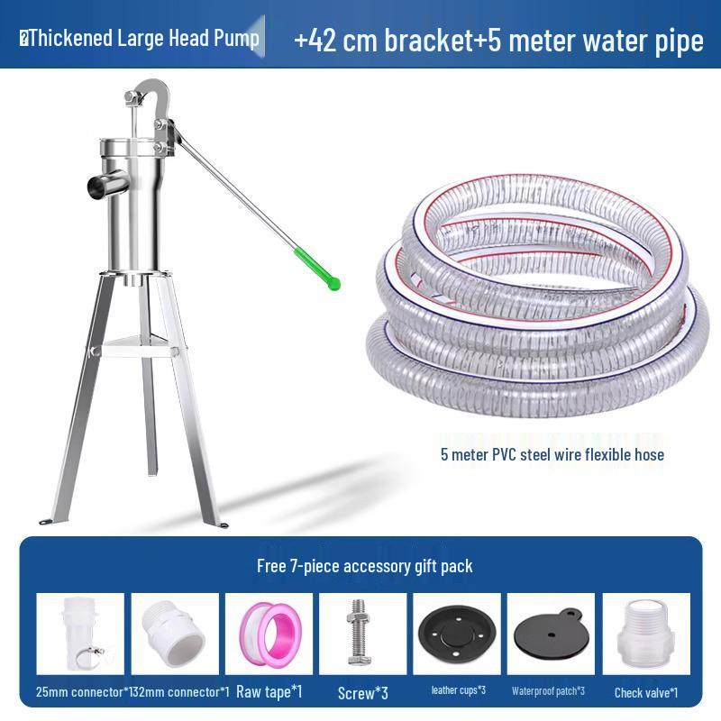 Landelijk Ouderwets Gietijzeren Handbediende Roestvrijstalen Putpomp