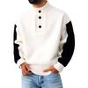 Men's  Three-Piece Buckle  Pullover  Color Clashing  Leisure  Thickened  Keep Warm  Long Sleeves  Knitting  Sweater
