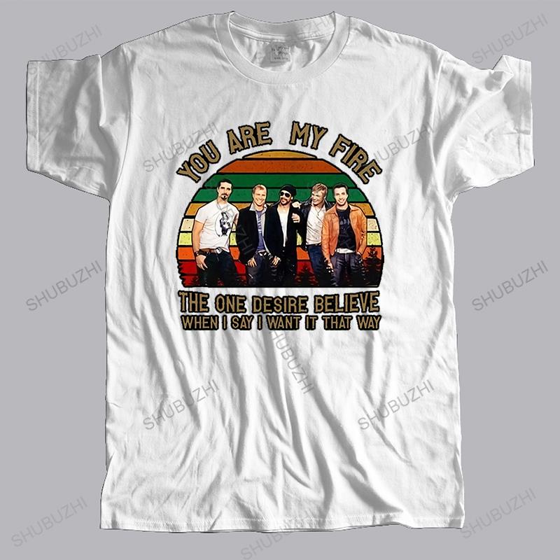 Hot sale summer cotton tshirt Unisex brand t shirt Backstreet Boys YouRe My Fire YOU ARE MY FIRE Unisex Oneck printing Teeshirt S