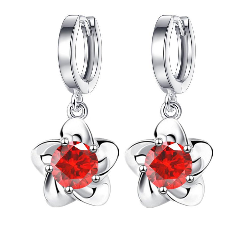 Moissanite Rhinestone Earrings with Plum Blossoms Long Earrings for Women Earrings for Women