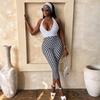 European-American Chic Polka Dot Jumpsuit - Sexy Black & White Design