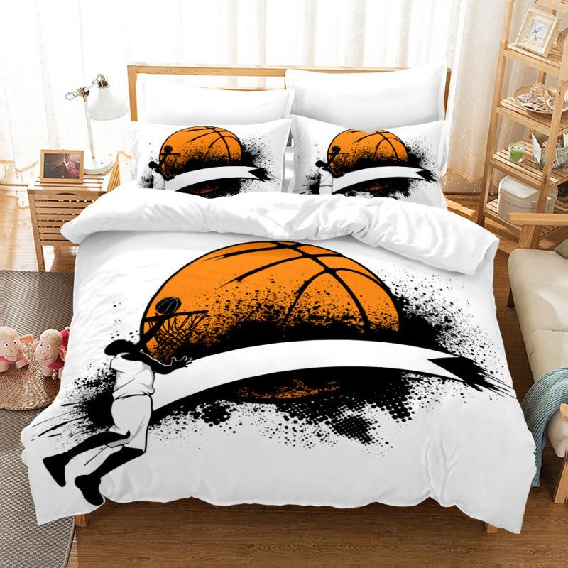 Basketball Comics Three-Piece Bedding Home Textile Quilt Cover Four-Piece Children'S Bedding