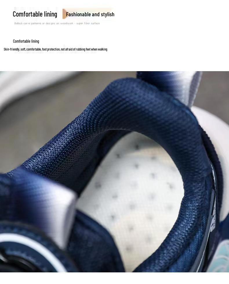 Boys' 2026 Summer Breathable Mesh Sports Shoes - Soft Sole, Trendy Basketball Sneakers for Kids