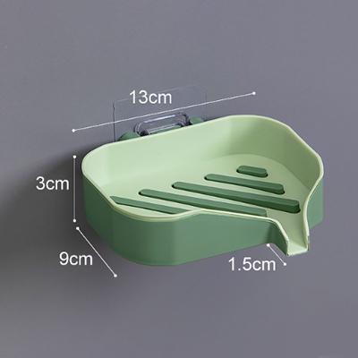 Double Layer Soap Box Soap Holder Wall-mounted Household Bathroom Drain Soap Dishes Toiletries Organizer Storage