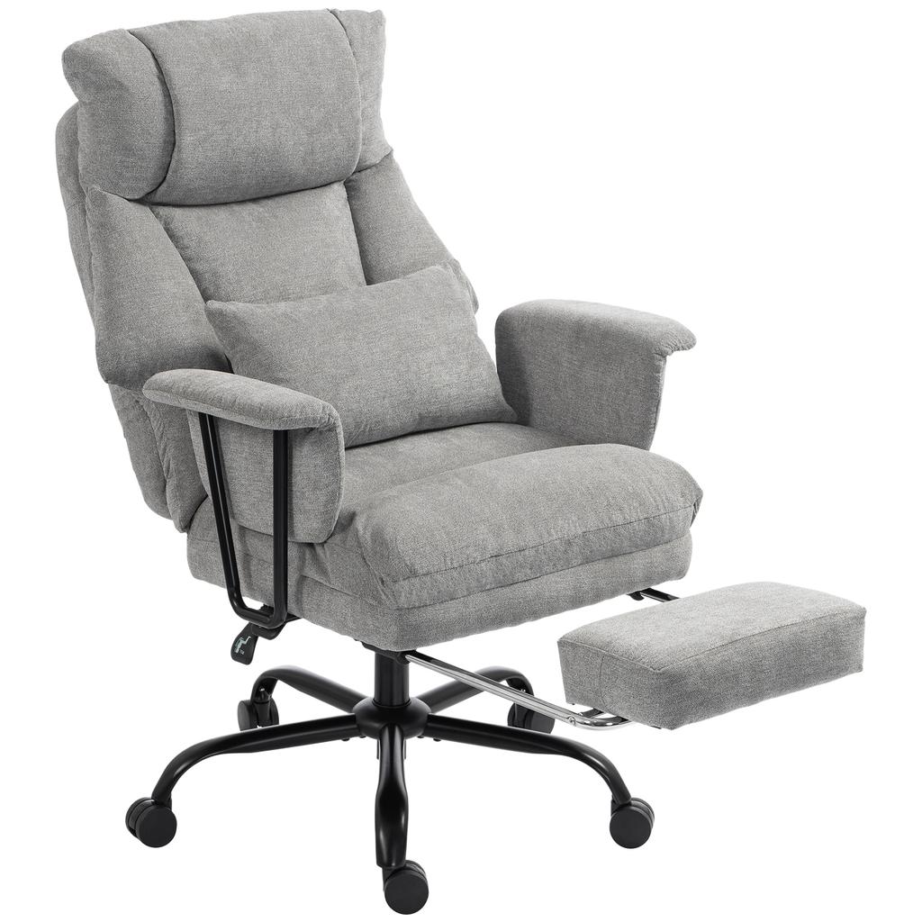 180kg Heavy Duty Office Chair with Lumbar Support, Grey