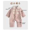 Baby Girls Winter Warm Thickened Cotton-Lined Long Sleeve Romper With Snap Soft Princess Style 1-3 Years