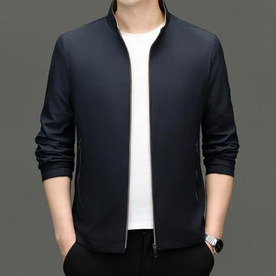 Frühling/Herbst Herren Business-Jacke mit Stehkragen - Professionelle Kleidung für junge und mittelalte Chefs