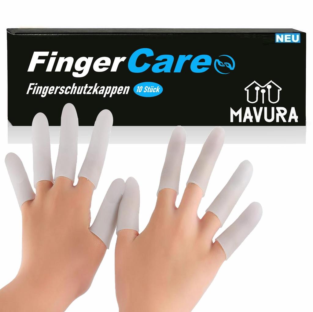FingerCare Fingerbeskyttelse Silikon Fingerbøl Fingerplaster Fingerkuppbeskyttelse 10