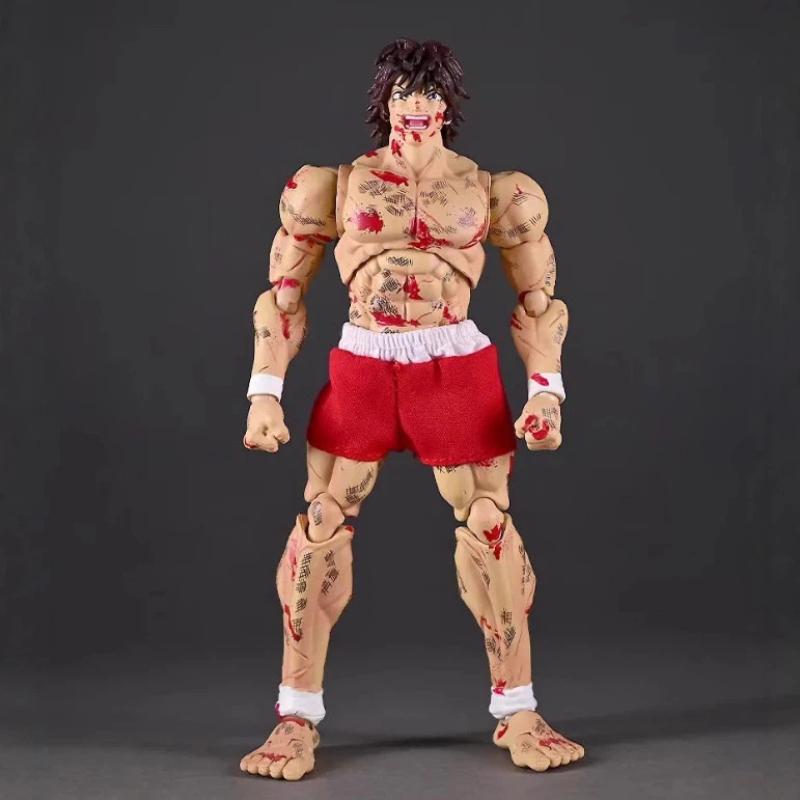 Baki Hanma Action Figure 1/12 Scale Chinese Made Battle Damaged Articulated Collectable For Anime Fans Display In Color Box Premium Quality