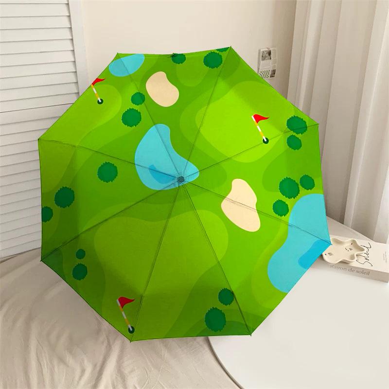 

1PC golf course sand trap Umbrella-8-Rib Reinforced Portable Folding Travel Suitable for All Seasons Outdoor Daily Use-G328