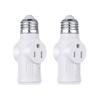2 Pack Versatile Prong Light Socket To Plug Adapter for Easy Conversion of Light Bulbs To 2 or 3 Prong Outlets