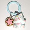 Kawaii Plush Cute Cat Keychain Flocking Animal Pendant Phone Lanyard Hanging Keycord Charm Key Chains DIY Accessories Girl Gifts