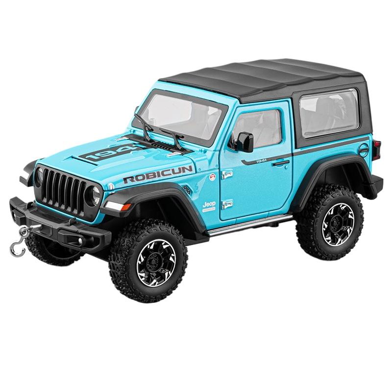 

1/24 Jeeps Wrangler Rubicon Alloy Car Model Simulation Diecasts Metal Off-road Vehicles Car Model Sound and Light Kids Toys Gift синий