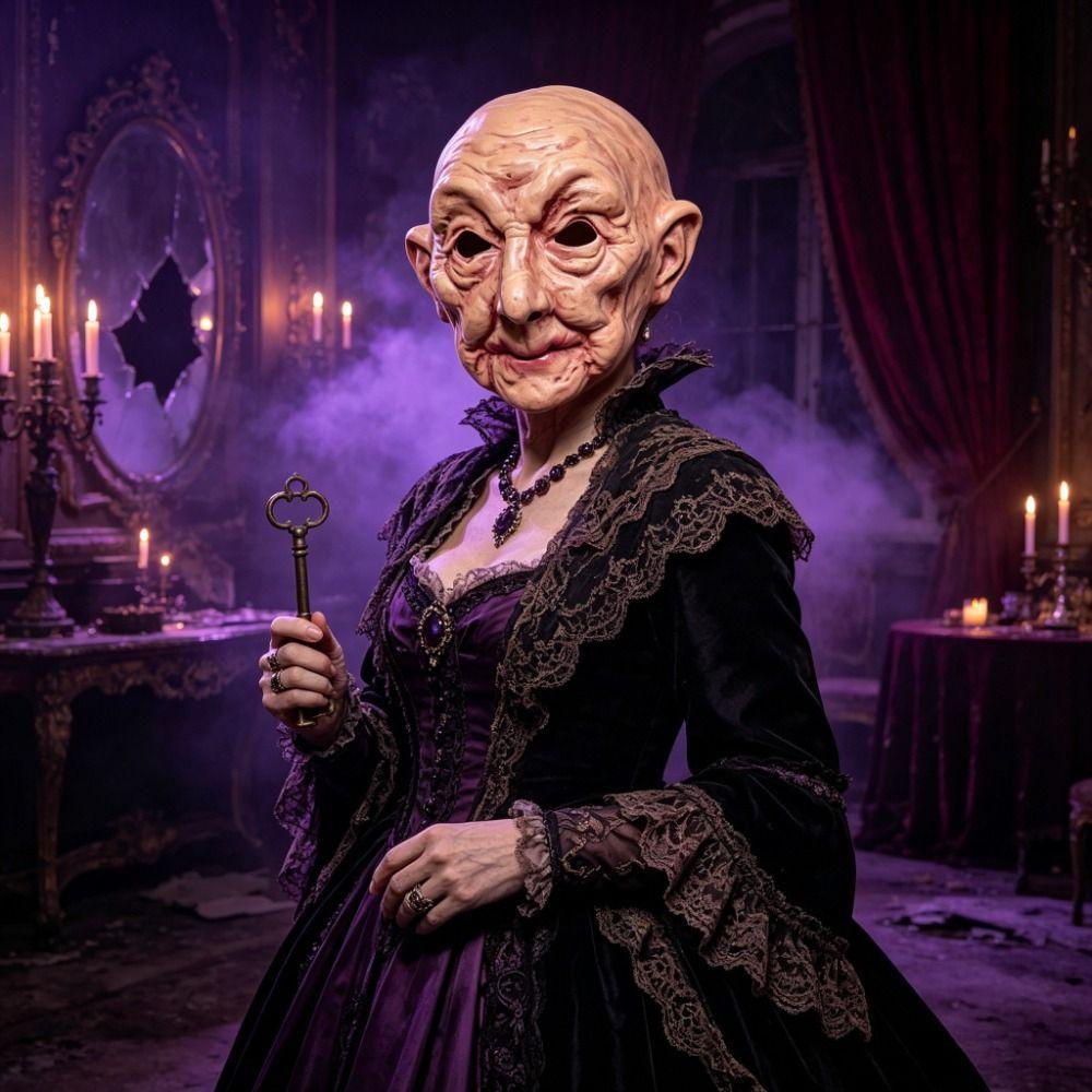 Spooky Halloween Mask Realistic Meng Po Mask Creative Cosplay Props Masquerade