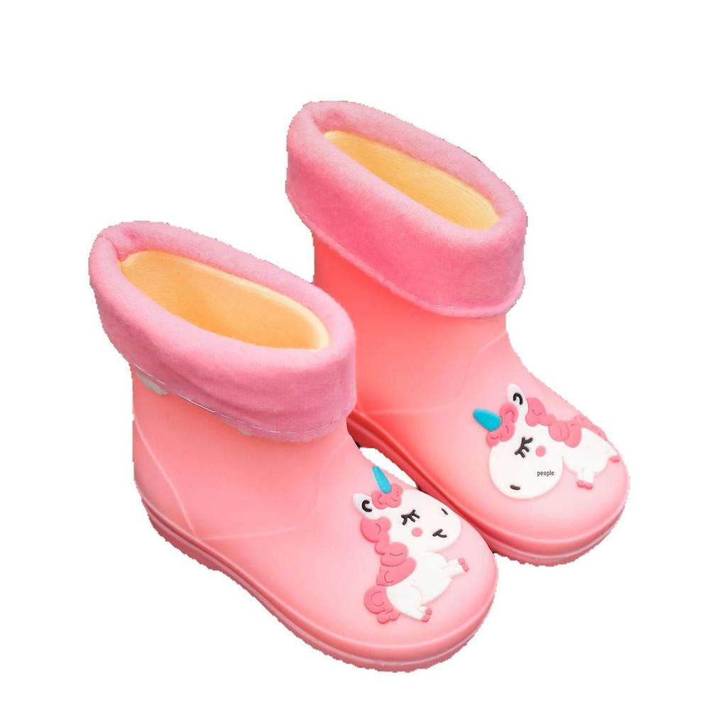 Kinder Einhorn Gummistiefel: Kleinkind & Baby 1-7 Jahre, Rutschfeste Wasserdichte Cartoon-Schuhe