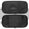 Da By Car Sun Visor Organizer, Multi-Pocket Visor Organizer Storage Pouch For Cars, SUVs & Trucks With Double Zippers, Elastic Bands & Glasses Clip -