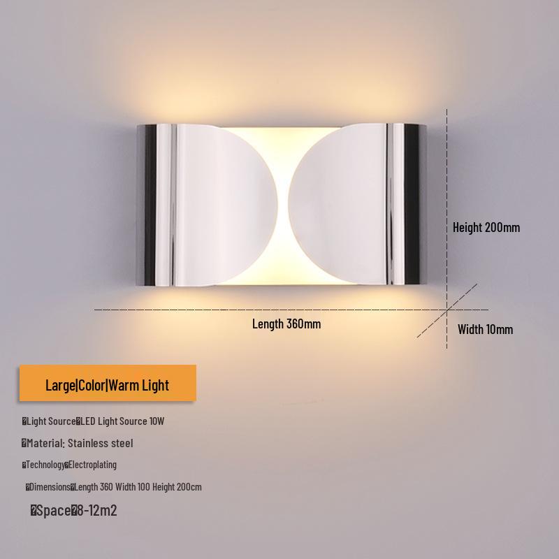 Nordic LED Wall Lamp: Designer Stainless Steel Indoor Light for Bedroom, Living Room, or Stairway