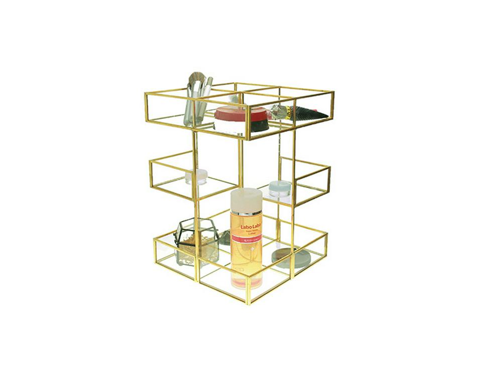 Three-Tier Glass Vanity Organizer for Skincare, Cosmetics, Perfume, and Lipstick