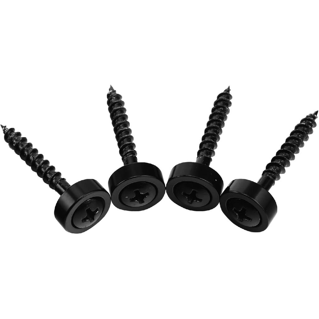 4Pcs Guitar Neck Joint Ferrules with Screws Stainless Steel Bass Joint Bushings Bolt Kit Compatible with Bolt-on Necks Electric Bass Guitar