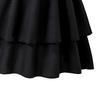 Girls' Princess Dress: 2025 Summer One-Shoulder Strappy Pleated Double-Layer Hem