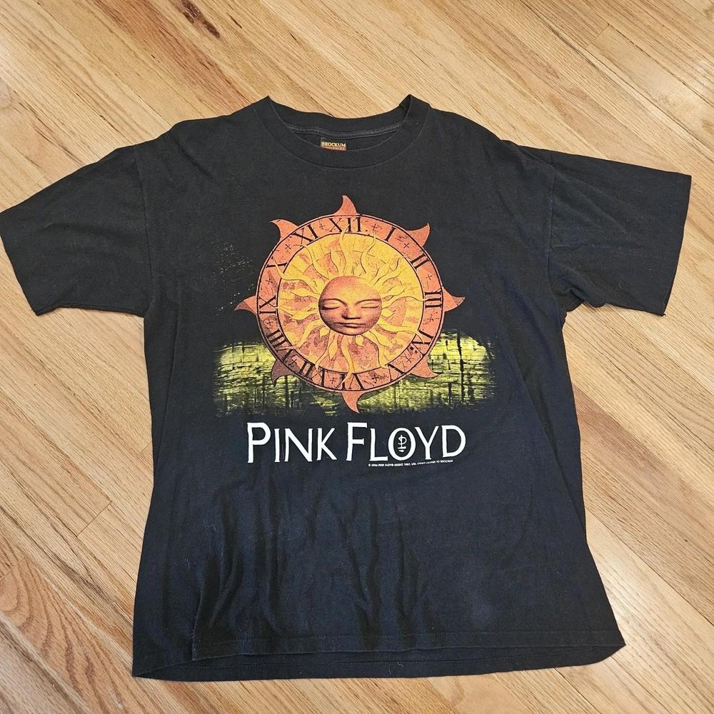 Винтажная футболка Pink Floyd Мужская Североамериканский тур 1994 года Солнечные часы Броккум Концертная футболка Унисекс Футболка XL