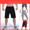 Herren Unifarben Elastischer Bund Fitnessshorts Bequeme Sporthosen Jogginghosen S-3XL Schwarz
