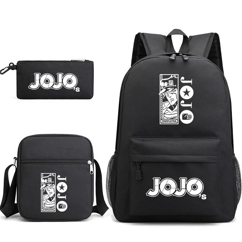 Anime Oo S Wonderful Adventure Peripheral Schoolbag Pencil Bag + Diagonal Hanging Bag + Backpack Three-Piece Set Three piece set