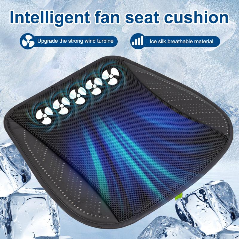 Universal Summer Car Seat Cooler Air Seat Cooling Cushion With Usb Fan Fast Blowing Ventilation Seat Refrigerated Car Seat