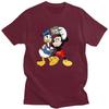 Mickey Mouse Donald Duck Minnie T Shirt for Men Pure Cotton Tshirt Graphic Tee Short Sleeve T-shirts Fitted Clothing Merch