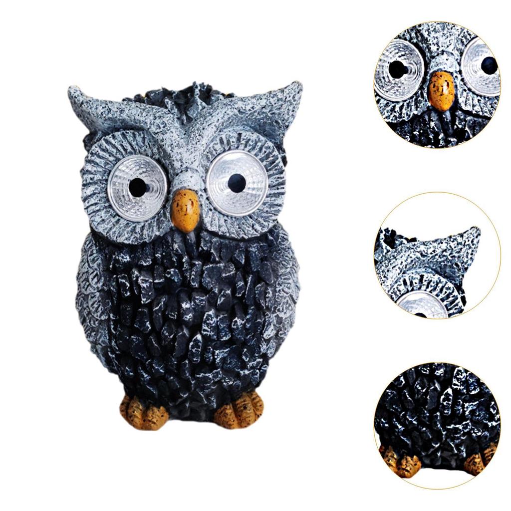 Owl Figurine Solar Lamp Display Pathway Light Multipurpose Miniature Figurine