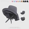 Summer Outdoor Breathable Shawl Sunscreen Ponytail Hole Double Layer Sun Hat