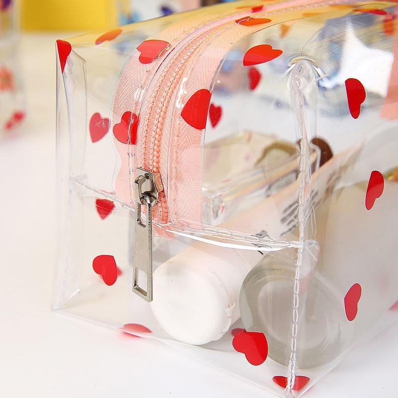 Pu Waterproof Cosmetic Bag Portable Large Capacity Transparent Wash Bag Travel Frosted Cosmetic Organizer Swimming Bag