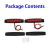 Stop 2x For Truck Mount Trailer Light Tail Brake Kits Dc Sealed Rv Red Bar Turn