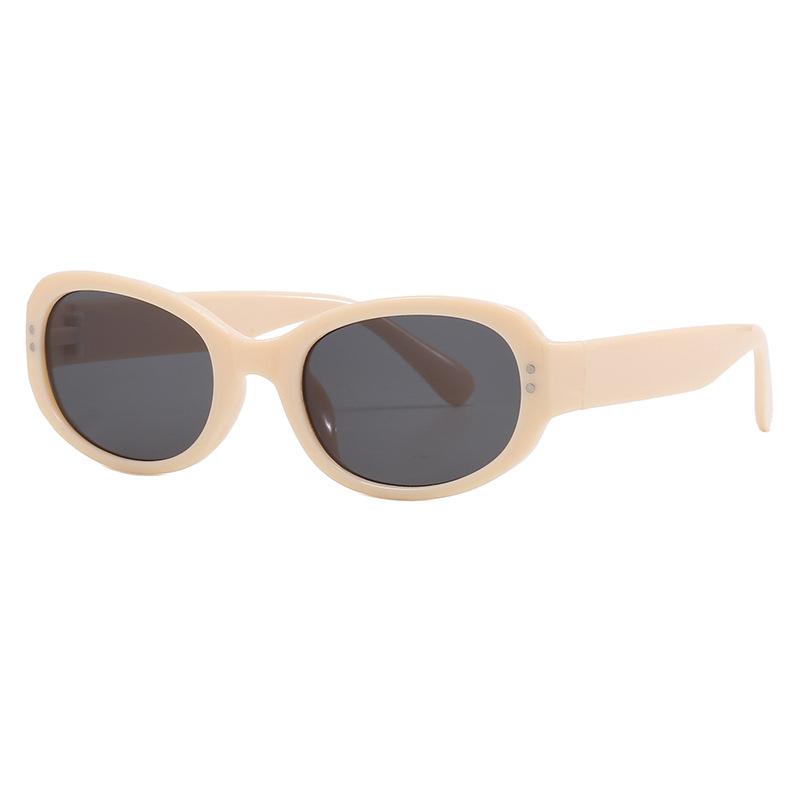 Retro Ovale Sonnenbrille Damen Herren Luxusmarke Kompakte Sonnenbrille Vintage Runde Augen Brille Damen Schutzbrille für Männer Frauen