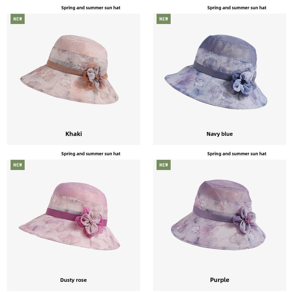Spring Summer Cotton Sun Hat For Moms With Wide Brim And Breathable Design For Outdoor Activities