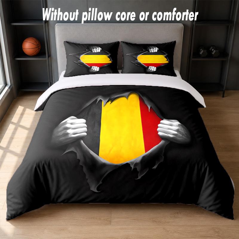 Germany national football team Design Bed Bedding Set 1 Duvet Cover + 2 Pillowcases Soft Breathable Household Bed Linens