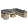 VidaXL Salon de jardin avec coussins 12 pcs beige résine tressée 3249728