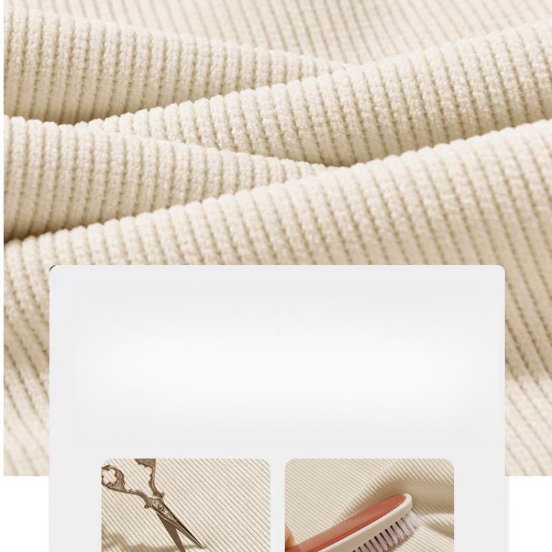 European Cotton Velvet Wide-Leg Pants for Women, Autumn, Winter, High Waist, Draped, Casual, Slim Fit, Straight-Leg Pants, Chenille Fleece-Lined