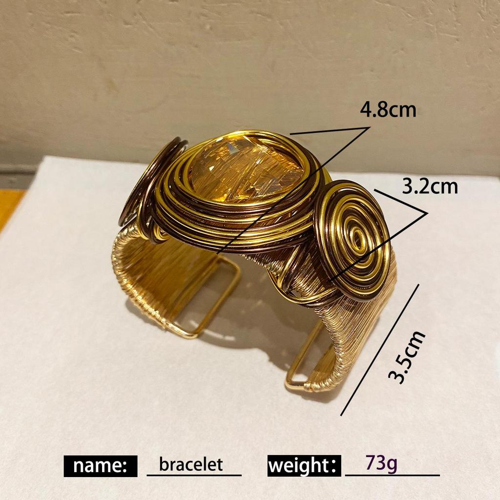 New Sweet Cool European & American Style Open Metal Wire Bangle: Distinctive Arm Ring for Women