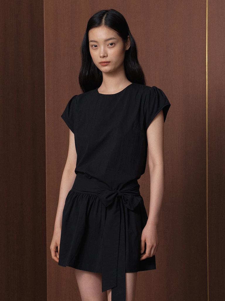 Ganiesong Butterfly Belt Dress_Black