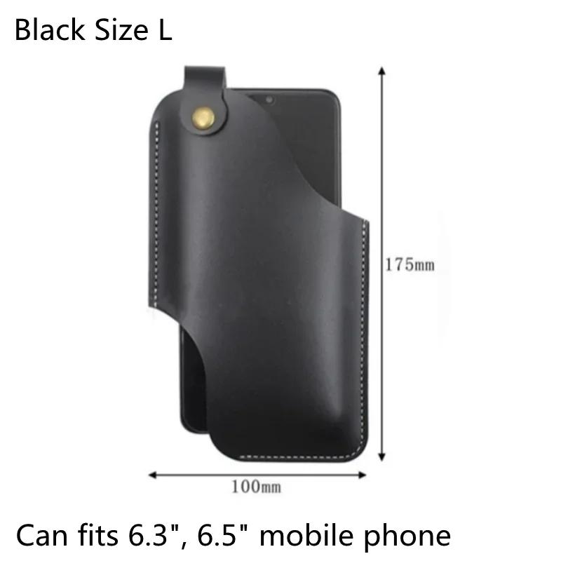 Heren Telefoonhoes Holster Mobiele Telefoon Lus Holster Riem Taille Tas Accessoires Leren Portemonnee Telefoon Portemonnee Hardloop Tas Reizen Kampeer Tassen