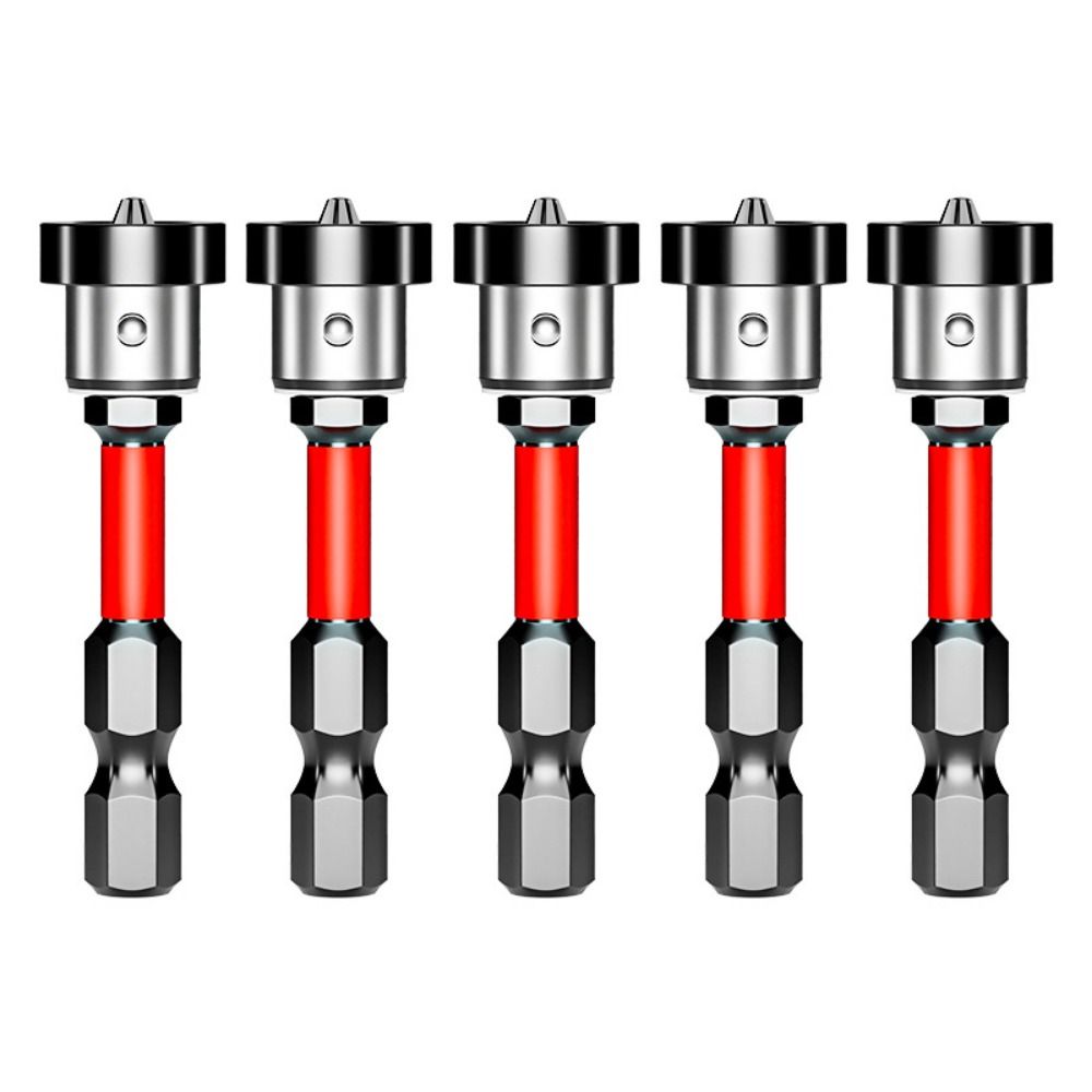 5pcs Anti-Slip Magnetic Screwdriver Bit Positioning Drill Bit Set  Electric Screwdriver