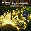 Solar LED Rope Lights Fairy Tube Light String Outdoor Waterproof Lawn Lamps 8 Mode for Home Garden Patio Wedding Roof Decoration