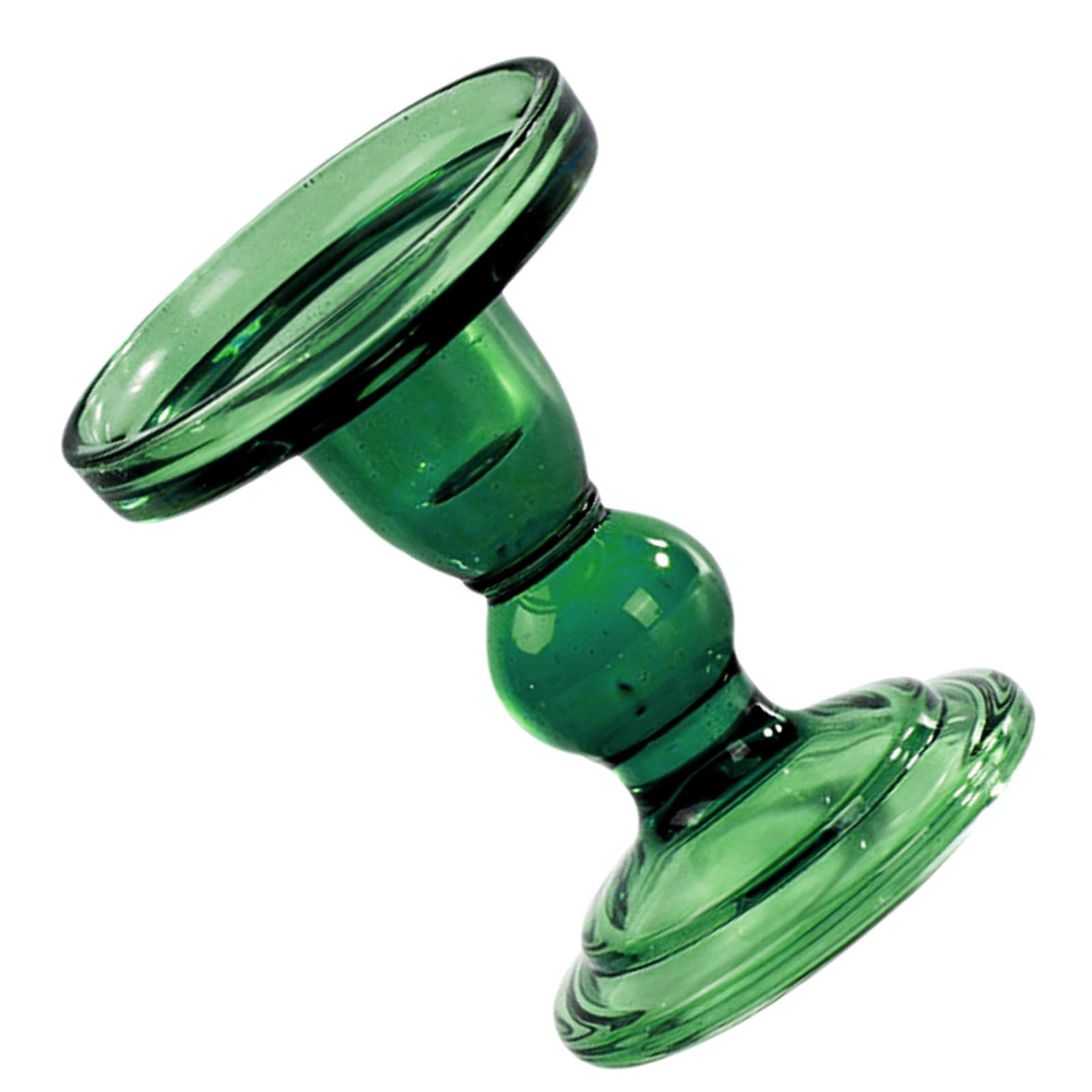 Dark Retro Glass Holder Stylish Decorative Stand for Pillar Candles Desktop Table Home Interior Decor
