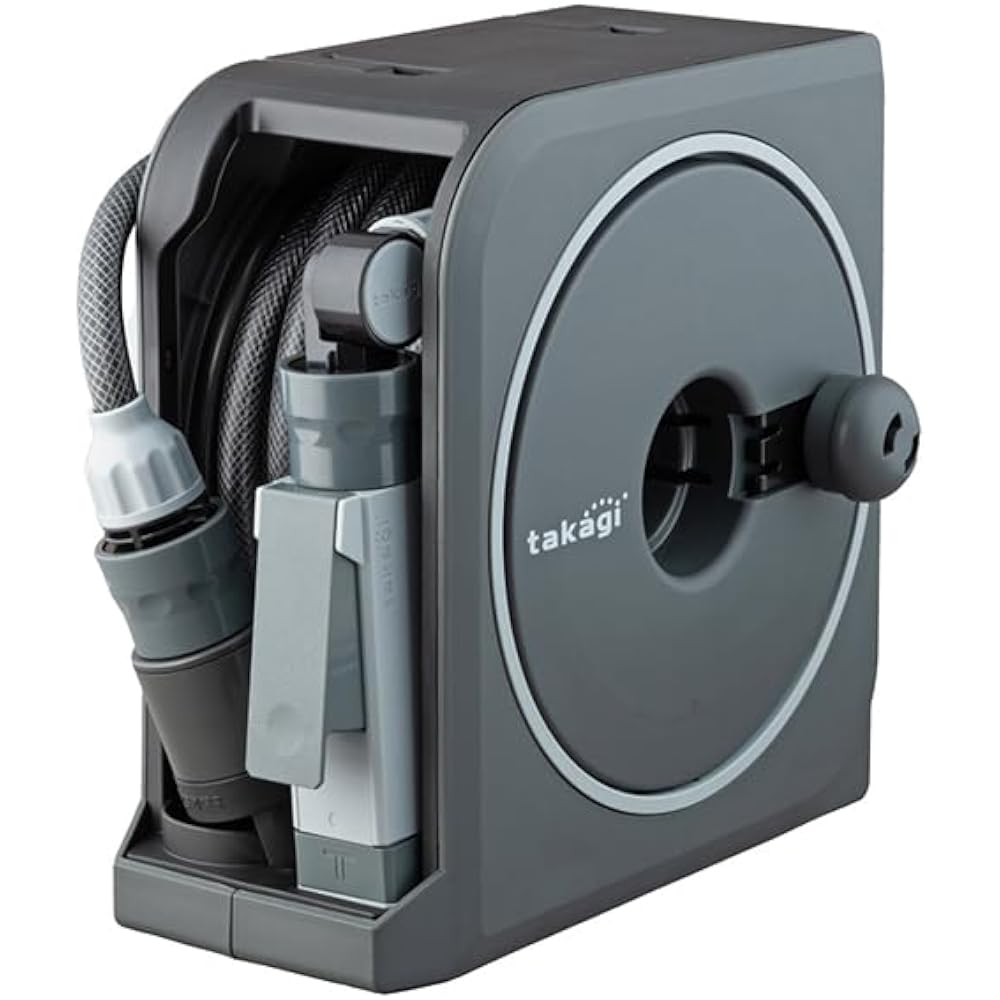 Takagi (Takagi) hose hose reel NANO NEXT (charcoal gray, 10m) RM1110CG