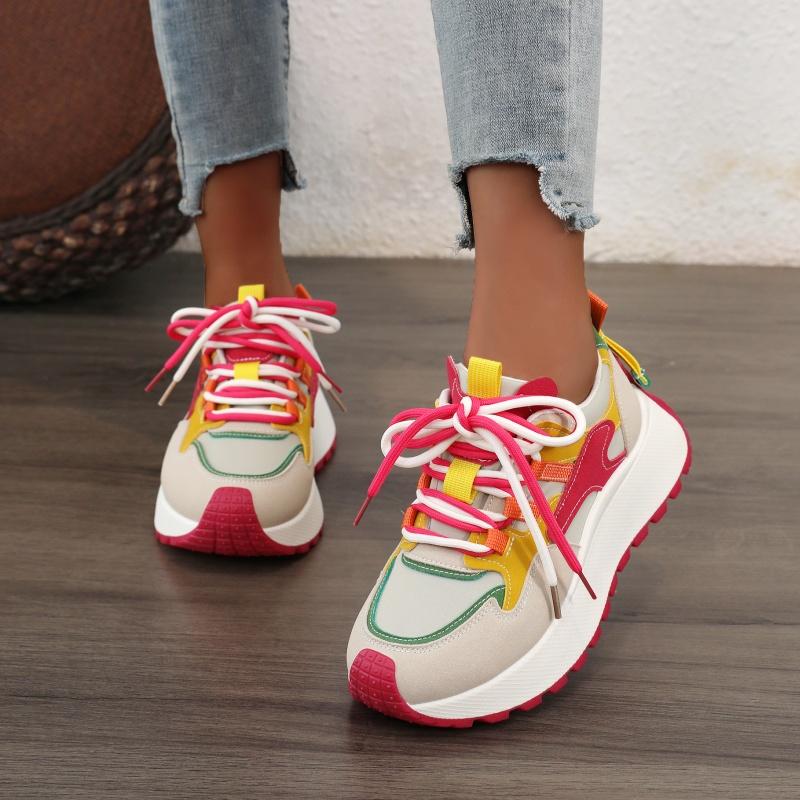 Fashion 2025 New Women Chunky Sneakers  Multi-Design Mixed Color Daily Wear Shoes Women Summer Breathable Sports Casual Sneakers Women