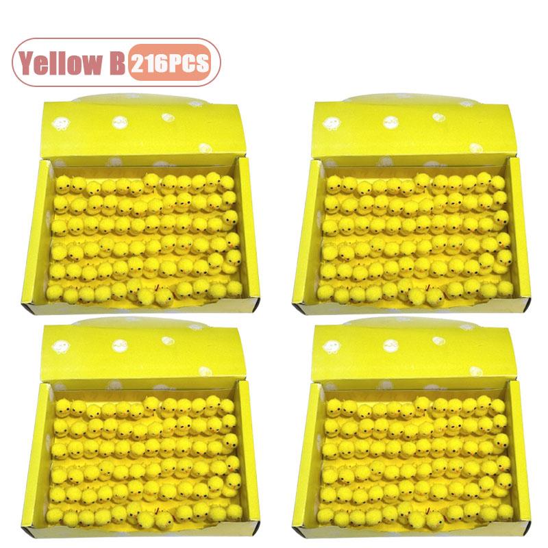 24-216PCS Easter Yellow Mini Chick DIY Craft Party Gift Egg Home Decor Holiday Decoration Festive Spring Ornament Display