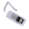 T555 Mini Wall Mounted Phone Caller ID Hotel Home Office Telephone with LCD Display Backlight(White )
