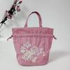 Blumenstickerei Handtasche Blumige Kleine Geldbörse Retro Retro Kordelzugtasche Einkaufen