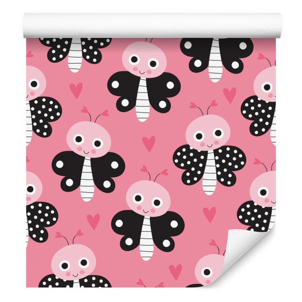 Butterflies and Hearts Wallpaper for Living Room and Bedroom 50x1000
